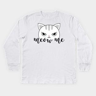 Angry Cat Kids Long Sleeve T-Shirt